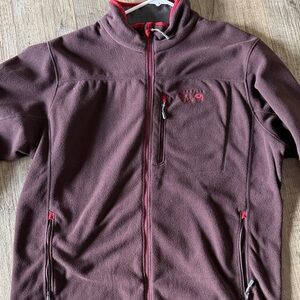 Mountain Hardware Mens Burgundy/Red Fleece Jacket